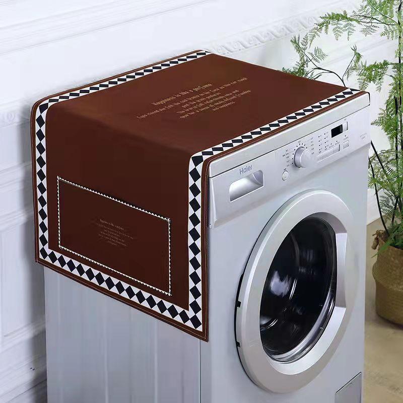 Washing Machine Cover Towel Dust Cloth Cover Waterproof Oil Proof Household Refrigerator Cover Microwave Oven Dust Cover