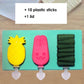 Homemade Food Grade Silicone Ice Cream Molds Ice Lolly Moulds Freezer Cartoon Ice Cream Bar Molds Maker with 100 Popsicle Sticks