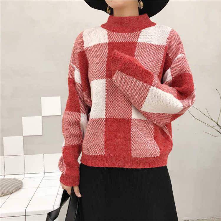 Female Autumn and Winter Cold Long Sleeve Large Size Warm Sweater Cashmere Turtleneck Sweater