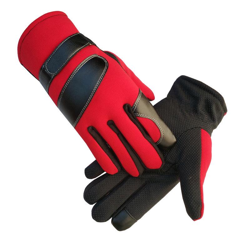 Cotton gloves Windproof gloves Winter Warm Leather gloves Thick gloves Man fashion gloves Plush