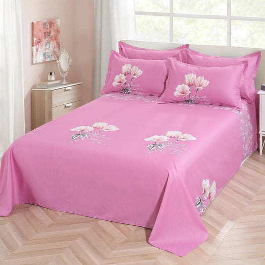 Home Textiles Bedding Three-piece Cotton Fabric Good Breathability Washable Two Pillowcases and One Bed Sheet Beautiful Patterns