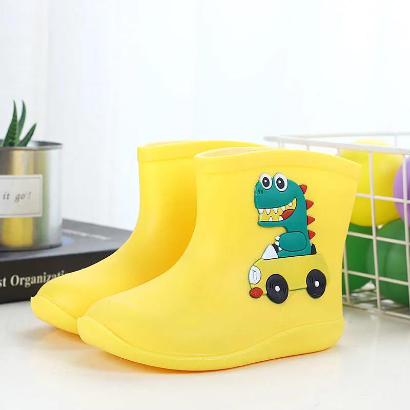 Classic Children's Shoes PVC Kids Baby Cartoon Shoes Water Shoes Waterproof Rain Boots Toddler Girls and Boys Rainboots