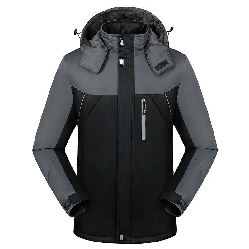 Autumn and Winter Outdoor Sports Men's and Women's Jackets Waterproof and Cold-proof Sunscreen Sports Plus Velvet Jacket Windbreaker