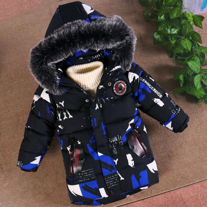 Camouflage Winter Down Parka Jackets for Boy Girls Down Coat Thick Warm Kids Children's Jackets