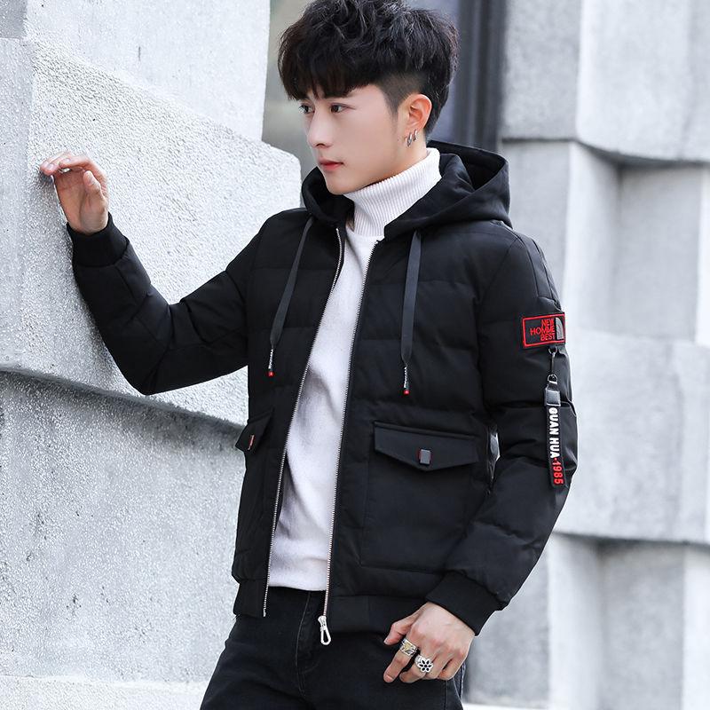 Fashionable Men's Winter Trendy Jacket Loose Casual Hooded Cotton Jacket Thicken Warm Parker Clothing