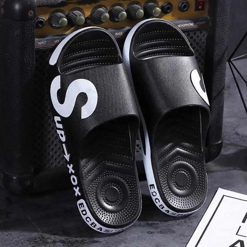 Men's and Women's Slippers Wear Summer Household Non-slip Thick Bottom Indoor Couple Sandals and Slippers