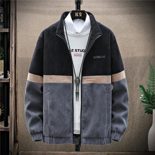 Corduroy Men's Jacket Autumn and Winter Trend Loose and Handsome All-match Coat