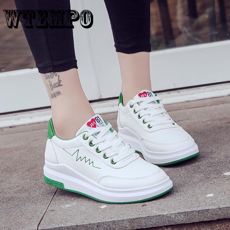 Women White Shoes Hole Breathable Flats Girls Student Sport Shoes