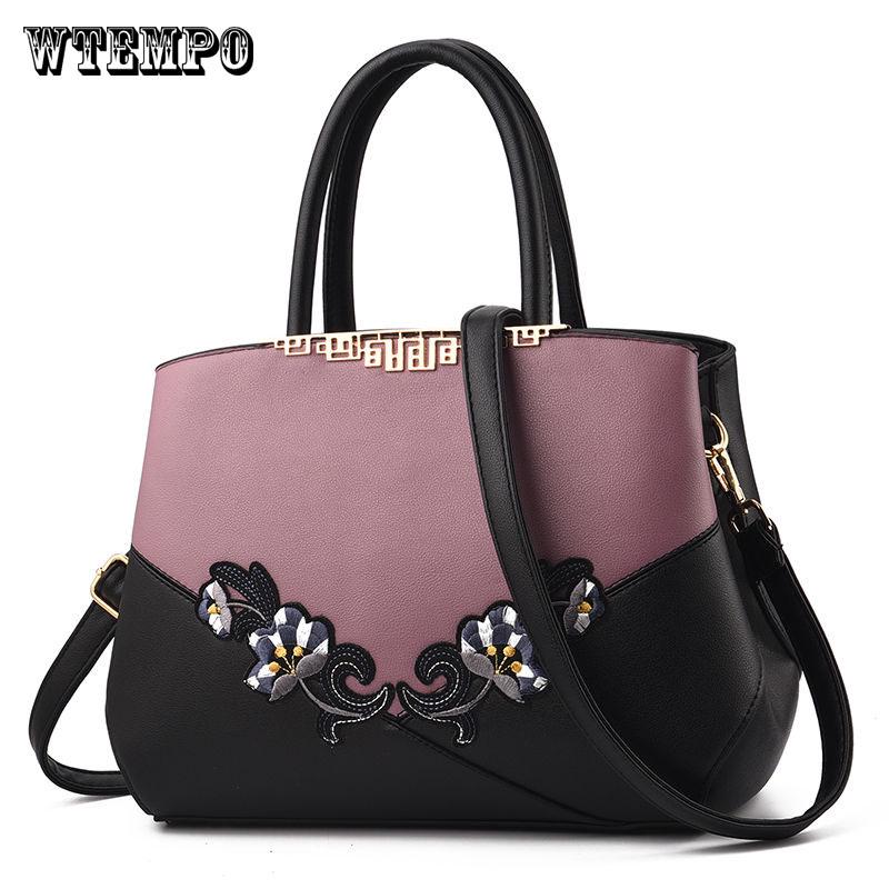 Women Shoulder Bag Fashion Women Embroidery Handbag