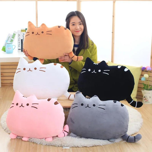 Biscuit Cat Pillow Gift Cat Cushion Big Lazy Cat Big Tail Cat Plush Toy Holiday Gift for Girls