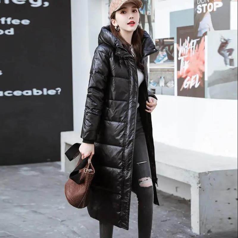 WTEMPO Winter Down Down Padded Jacket Women's Mid-length Over-the-knee Slimming Thin Cotton-padded Jacket