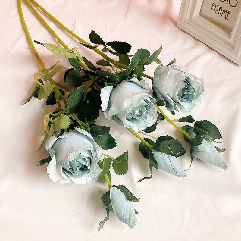 Bulgarian Rose Bouquet Simulation Flower Bone Photo Props Fake Flowers Home Table Decoration Living Room Decoration