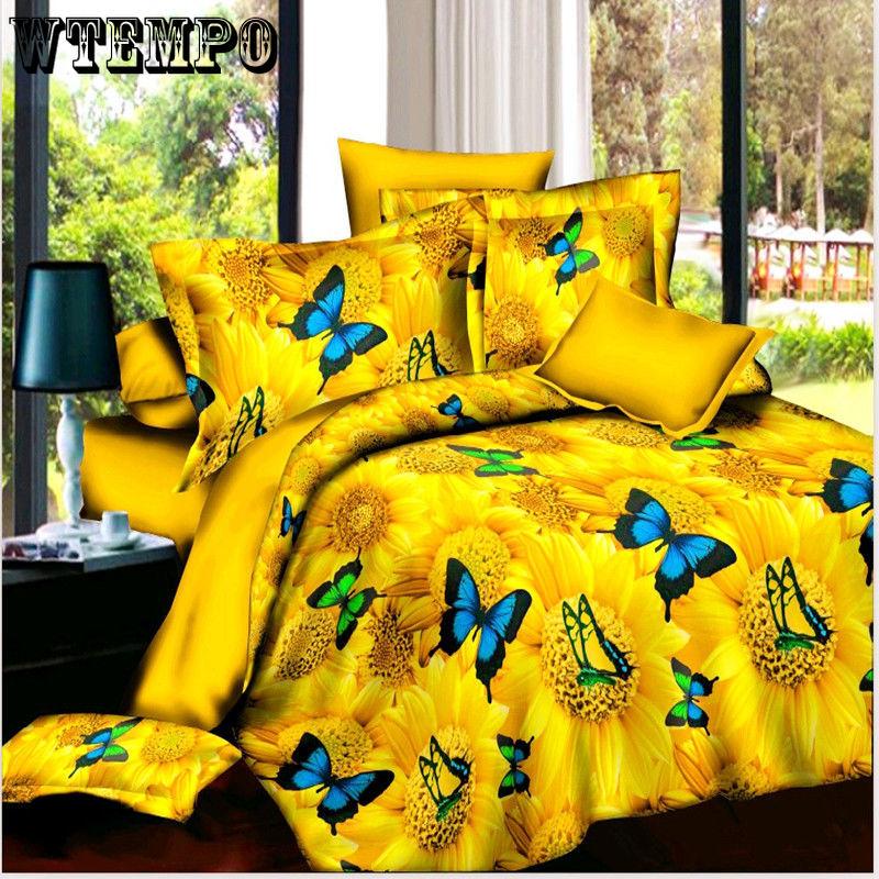 Luxury 3d Fly Horse 4pcs Bedclothes Queen Bedding Set Bedlinen  Bedding Sets Duvet Cover Set