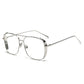 Retro Alloy Glasses Frame Women High Quality Oversized Transparent Eyeglasses Optical Myopia Glasses