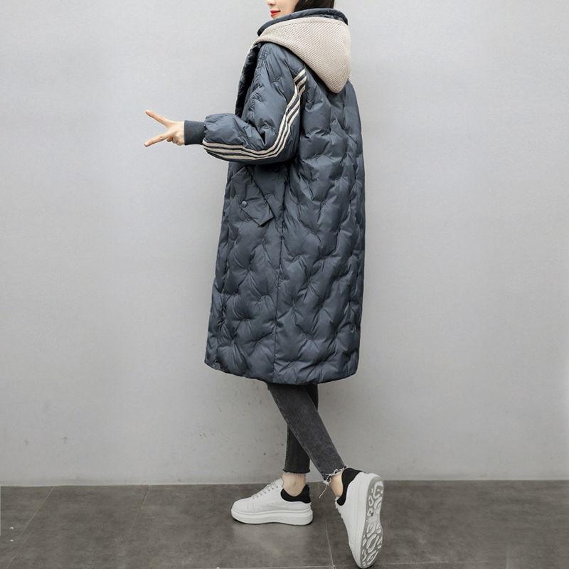 White Duck Down Jacket Women Long Thick Loose Down Coat Ladies Winter Parka Jacket