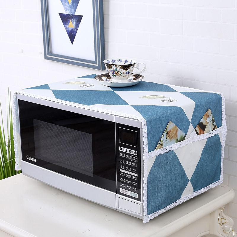 Oven Cover Oil-proof and Waterproof Fabric Microwave Oven Dust Cover Microwave Oven Curtain Micro TV Cover Refrigerator Dust Cover