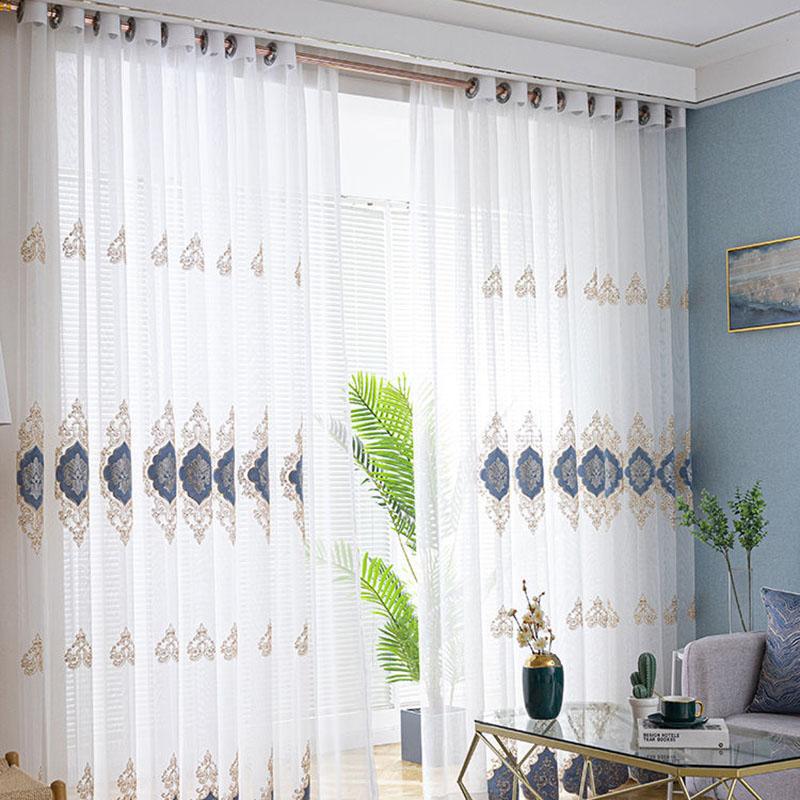 1/2pcs Modern Sheer Tulle Curtains for Living Room Bedroom Kitchen Voile Sheer Curtains for Window Tulle Curtains Drapes