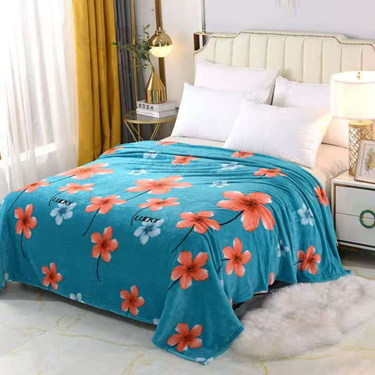 Thick Coral Fleece Blanket Siesta Small Quilt Bed Sheet Air Conditioning Office Leisure Blanket Flannel Blanket Quilt Winter Mattress