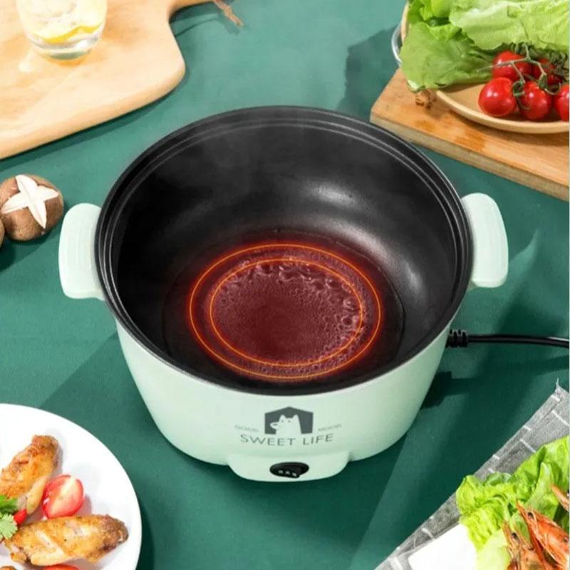 Electric Frying Pan Non-stick Multi-function Electric Heating Pot Student Mini Electric Pot Household Pot with Integrated Electric Cooker