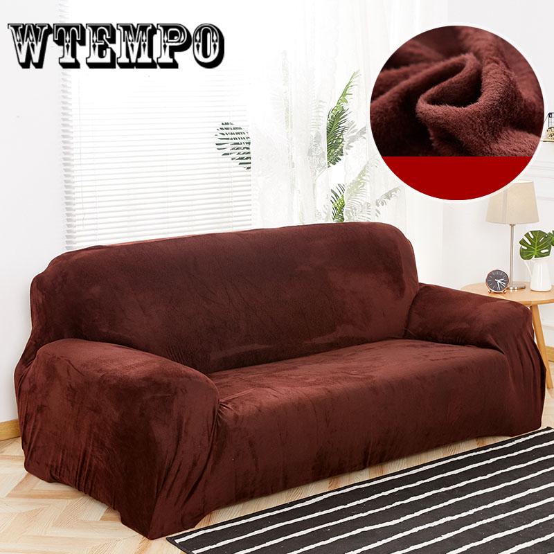 Thick Plush Sofa Cover Stretch Furniture Covers Elastic Sofa Covers for Living Room Slipcovers