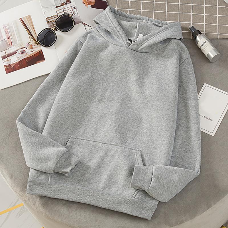 Fashion Hoodies for Women Solid Oversized Streetwear Hip Hop Pullover Sweatshirts Autumn Winter Cotton Casual Hoodies Tops Clothes Ladies