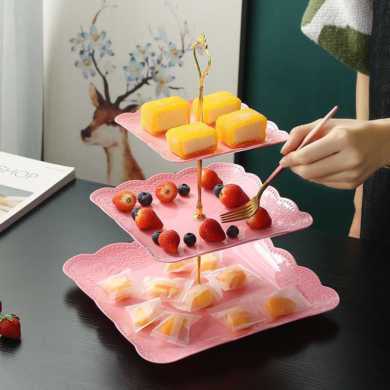 Living Room Snack Storage Box Fruit Tray Storage Multi-layer Plastic Living Room Coffee Table Household Candy Tray Dried Fruit Box