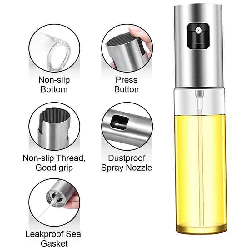 Kitchen Baking Oil Cook Spray Empty Bottle Vinegar Bottle Oil Dispenser Cooking Tool Salad BBQ Cooking Glass Oil Sprayer