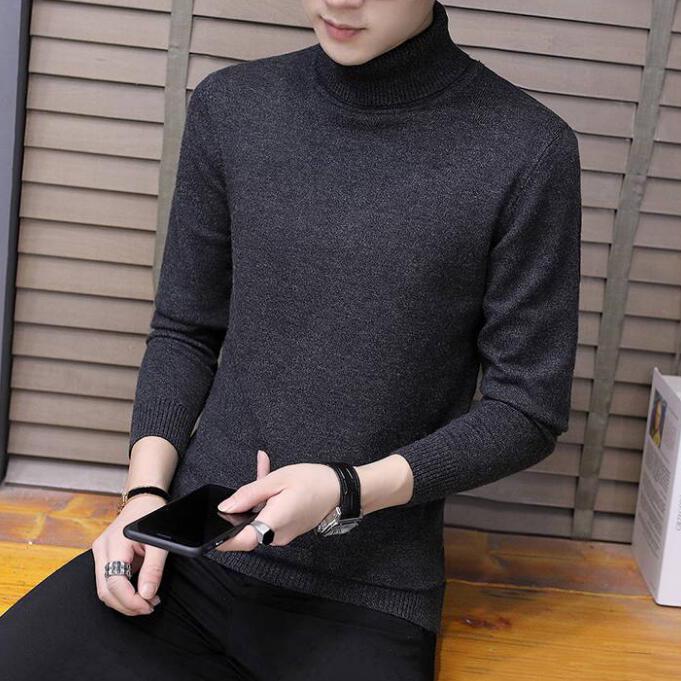 Cashmere Sweater Men Turtleneck Brand Mens Sweaters Slim Fit Solid Color Pullovers Men Knitwear Male