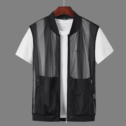 Spring and Summer Quick-drying Breathable Thin Vest Men's Waistcoat Skin Clothing Mesh Vest Outdoor Waistcoat Tide