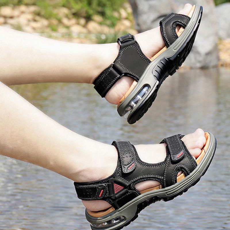 Plus Size 38-46 Men Sandals Outdoor Water Sneaker Non Slip Hiking Climbing Aqua Shoes Beach Barefoot Upstream Shoes Seaside Footwear Male