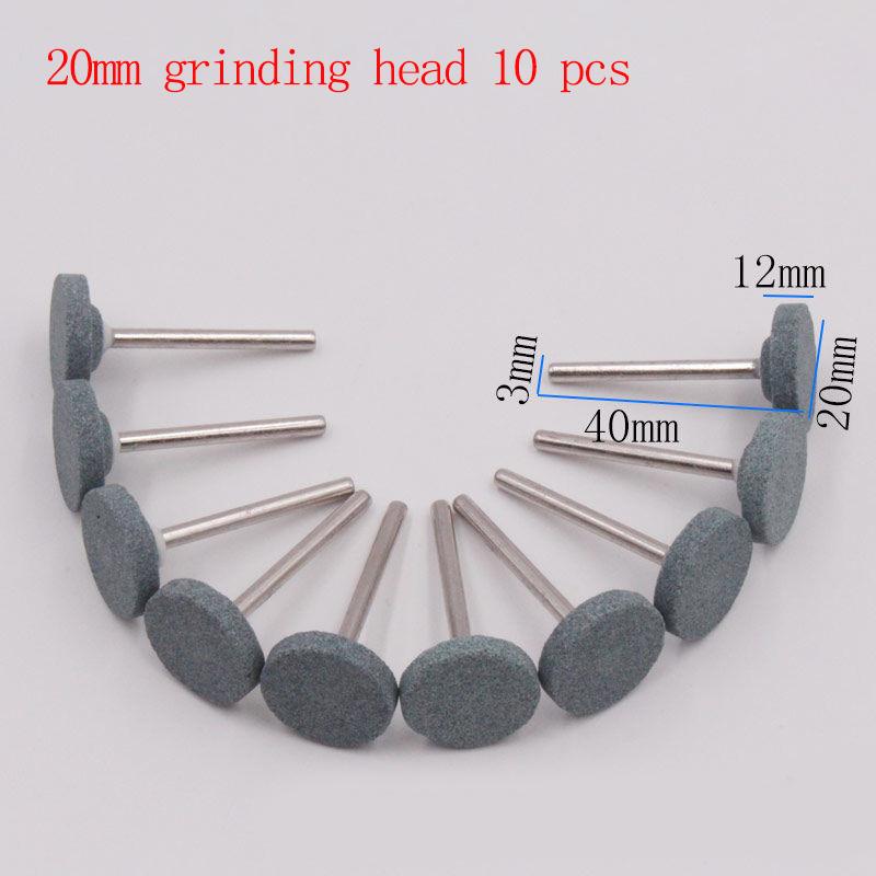 18 Style 10 Pcs 3mm Emery Grinding Head Set Grinding Wheel Grinding Head Mini Electric Grinding Grinding Head