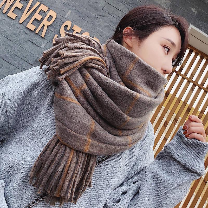 Scarf Women Wrap Solid Women Long Cashmere Head Scarves