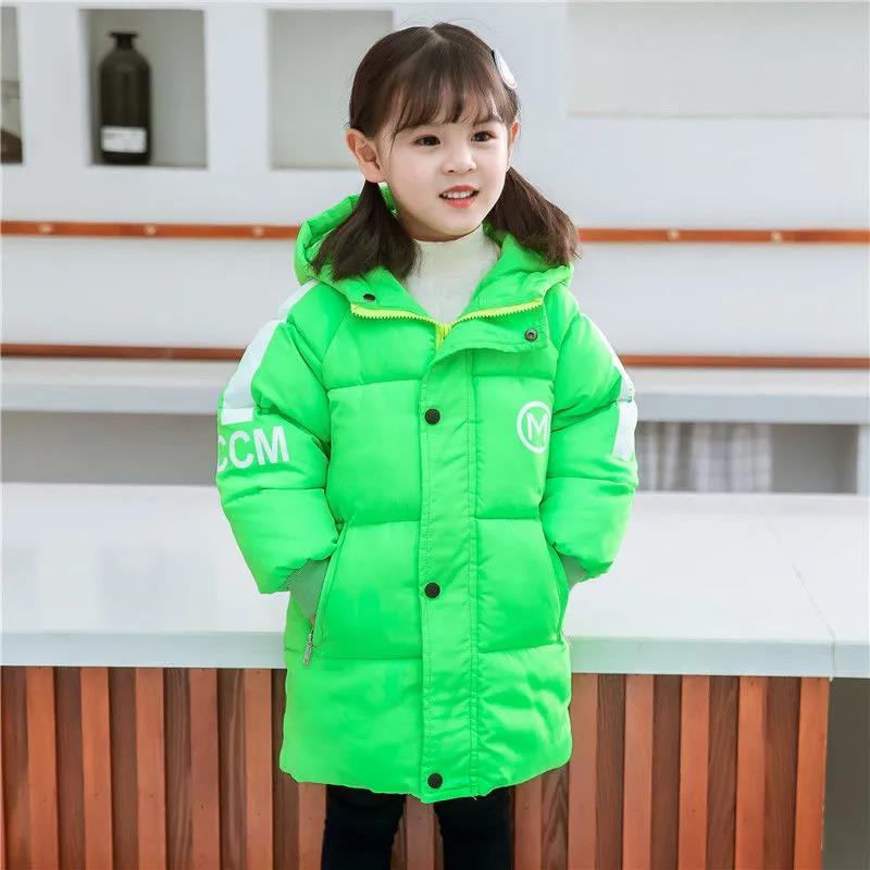 Children's Padded Jacket Boy Girl Baby Mid-length Padded Jacket Middle and Small Children's Thick Winter Padded Jacket Children's Wear