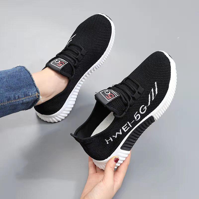 Female Soft Sole Lightweight Shoes Non Slip Versatile Walking Sneakers Women's Breathable Sneakers Mesh Casual Shoes