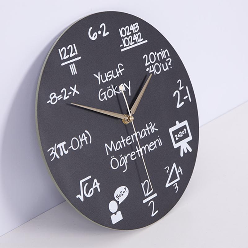 Living Room Creative Wall Clock Function Formula Cartoon Clocks Children's Room Decoration Clock Table