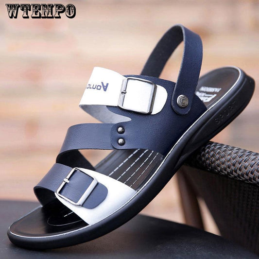 Summer Men's Shoes Genuine leather Sandals Men Sandals Platform Business Sandal