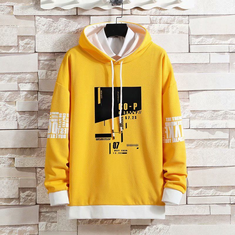 WTEMPO Spring Hooded Sweater Suit Men Casual Pullover Teen Student Clothing Sports Suit for Young