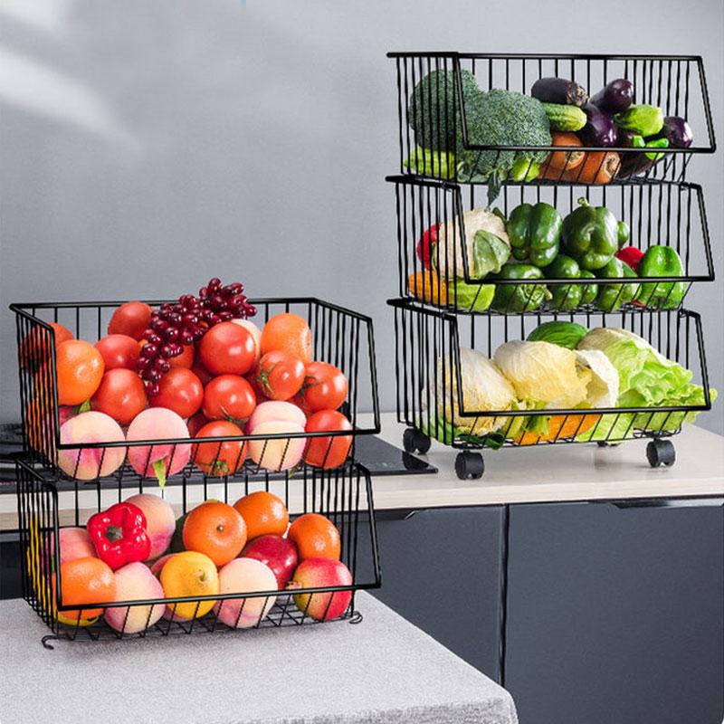 Kitchen Racks Multi-layer Potato Vegetable Racks Sundries Floor Storage Racks Fruit Storage Racks Snack Toy Storage Baskets Shelves Storage Holders