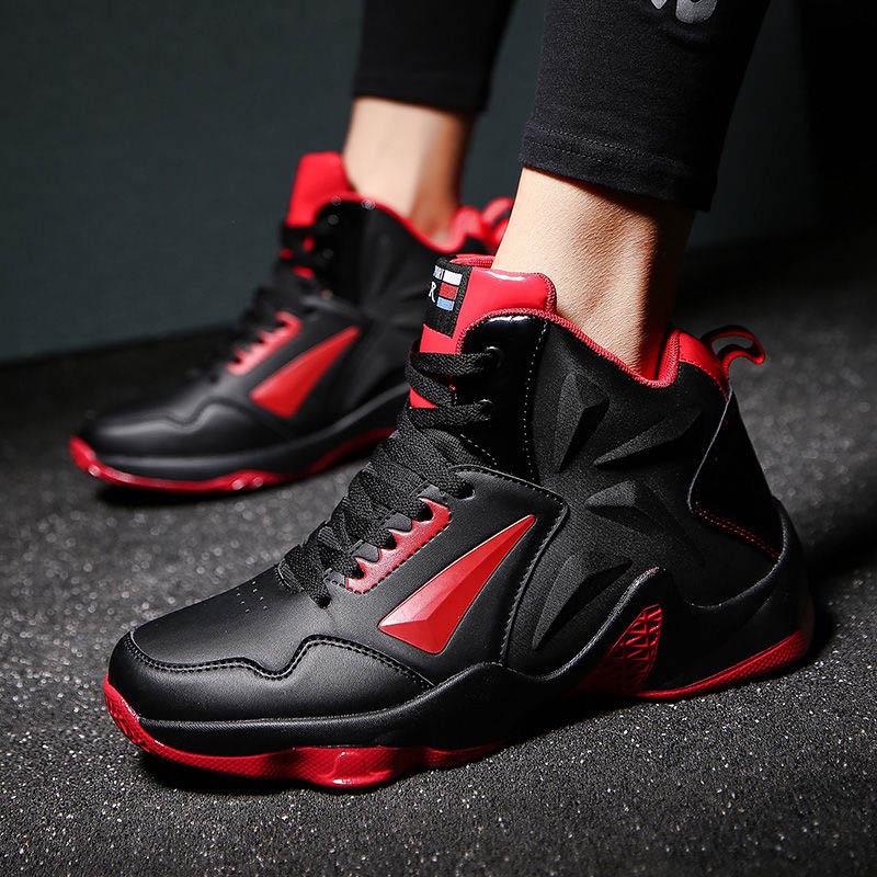 Men Sneakers High-top Basketball Shoes Shockproof Breathable Couples Running Shoes Tactical Boots