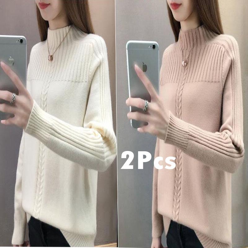 Fashion Women Sweaters and Pullovers Long SleeveTurtleneck Solid Slim Sexy Elastic Women Tops