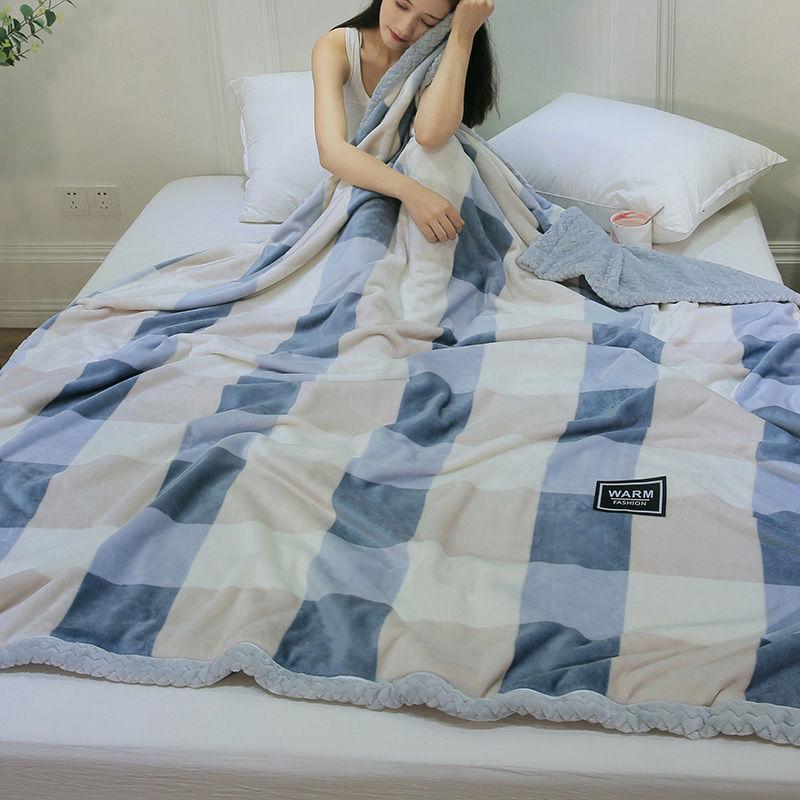 Soft Double-layer Blankets Are Thickened Winter Blankets, Blankets, Sheets, Quilts, Plush, Double-sided Fleece, Coral Flannel Blankets