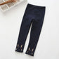 Girls' Leggings Children's Spring and Autumn Thin Rabbit Korean Cropped Trousers Stretch Pants Baby Outer Wear and Inner Wear