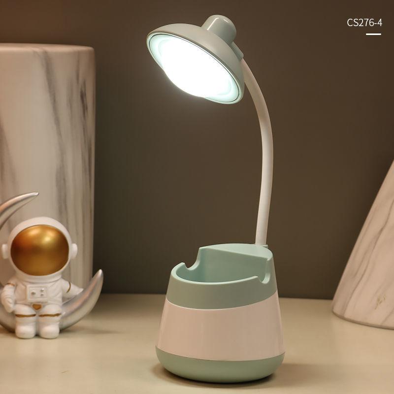 LED Desk Lamp Learning Lamp Eye Protection Lamp Dormitory USB Rechargeable Plug-in UFO Style Bedroom Bedside Lamp Night Light