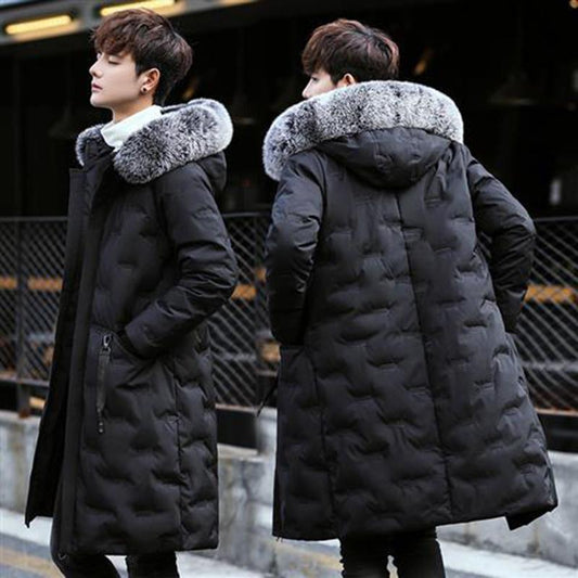 Medium and Long Section Cotton Clothing Large Size Down Jacket Outdoor Leisure Men's Clothes Winter