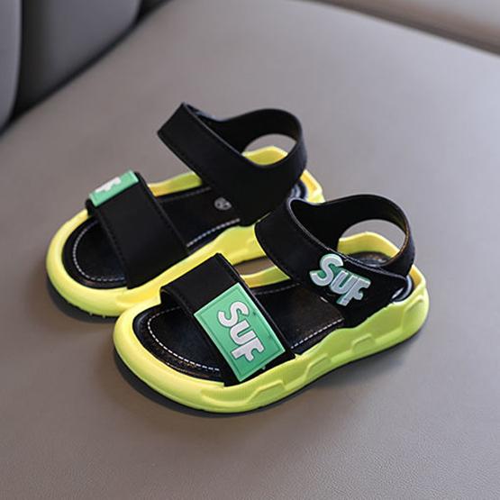 Kids Sandals Boys Girls Summer Soft Sole Casual Sandals Little Kids Anti-slip Letter Beach Flat Sandals