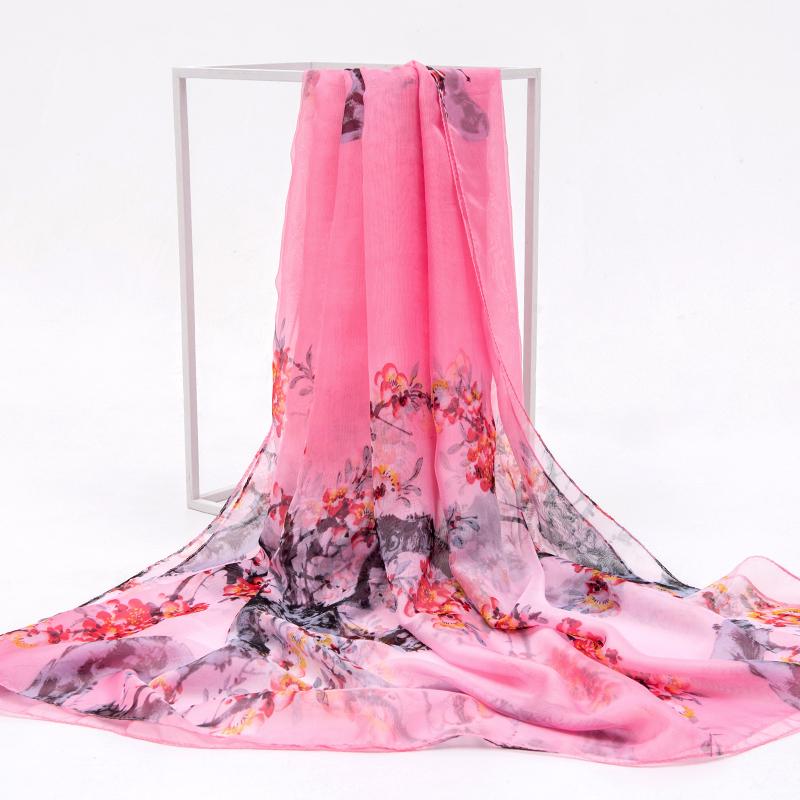 Women Scarf Printing Long Chiffon Soft Wrap Scarf Ladies Shawl Scarves Accesorios