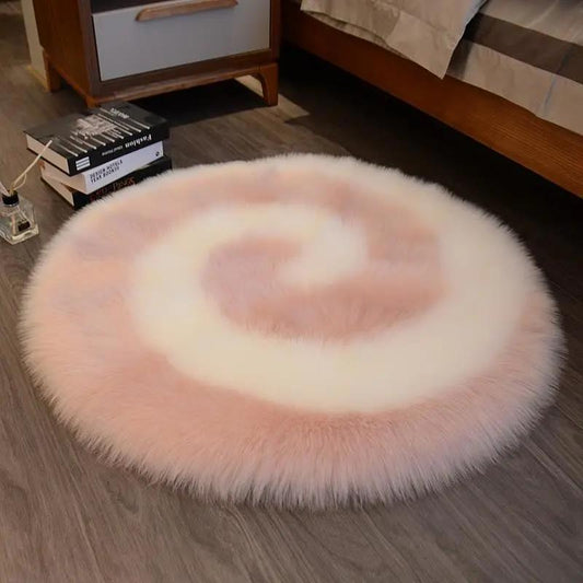 Light Luxury Air Cushion Cute Cartoon Plush Carpet Children's Room Bedside Carpet Decorative Fur Mat