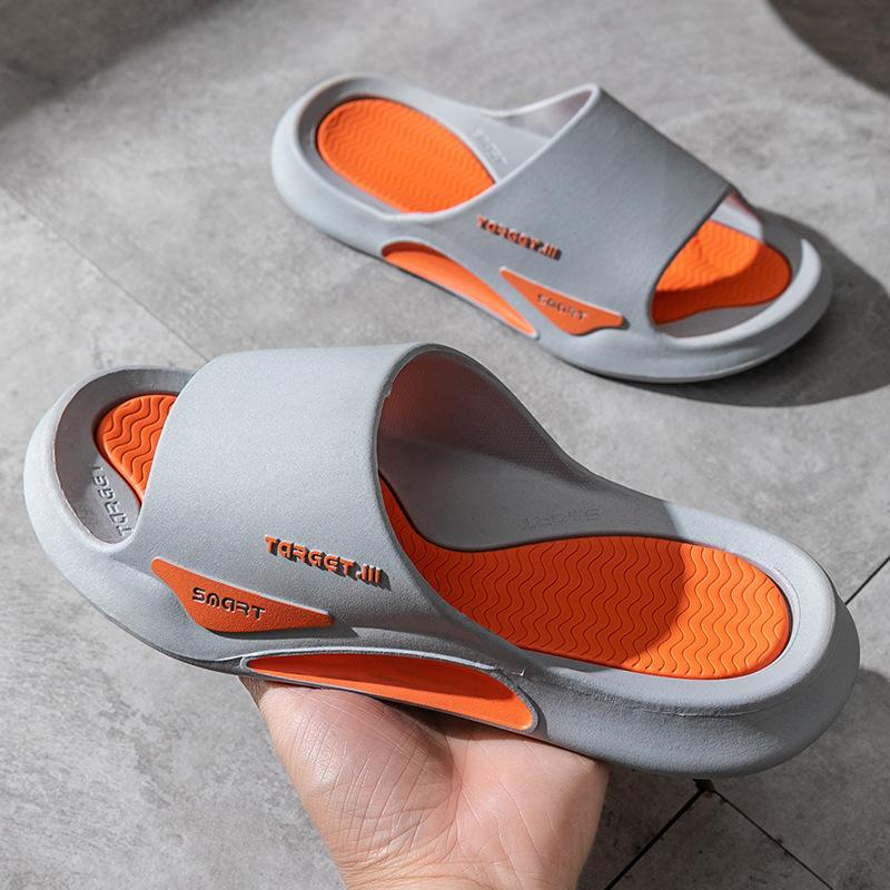 Couple Slippers Summer Outdoor Beach EVA Slippers Bathroom Bathing Slip Slippers Letters Soft Slippers Fashion