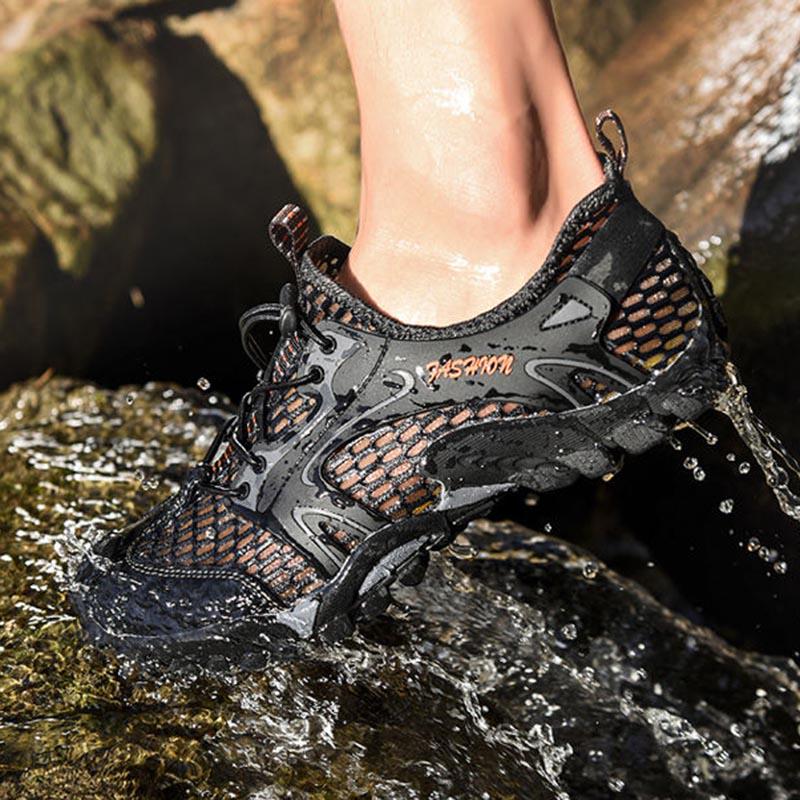 Size 35-46 Water Sneakers Men Non Slip Hiking Climbing Aqua Shoes Beach Barefoot Upstream Shoes Seaside Footwear Male Outdoor Sport