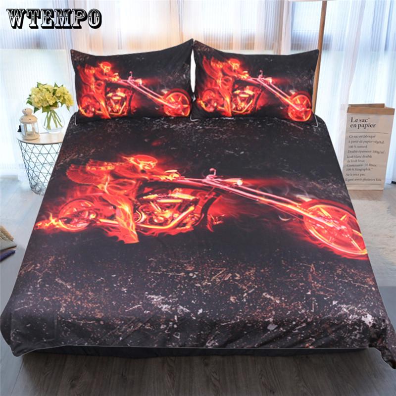 3D Bedding Set Skull Print Duvet Cover Lifelike Bedclothes Pillowcase Bed Set Home Textiles